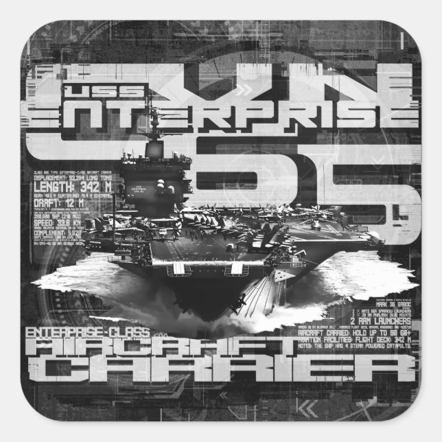 Aircraft carrier Enterprise Sticker (Front)