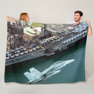 AIRCRAFT CARRIER FLEECE BLANKET
