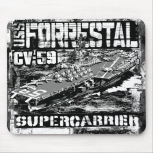 Aircraft carrier Forrestal Mouse Pad Mousepad