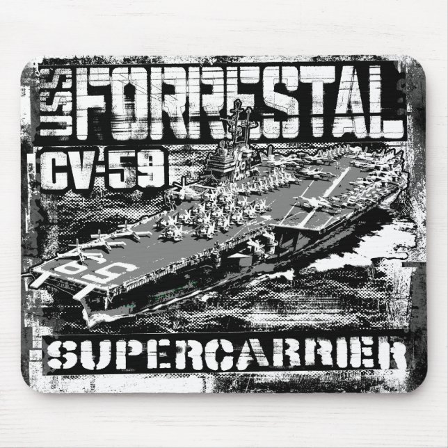 Aircraft carrier Forrestal Mouse Pad Mousepad (Front)