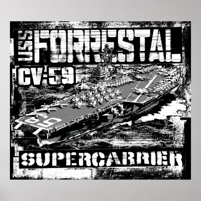 Aircraft carrier Forrestal Poster Poster (Front)