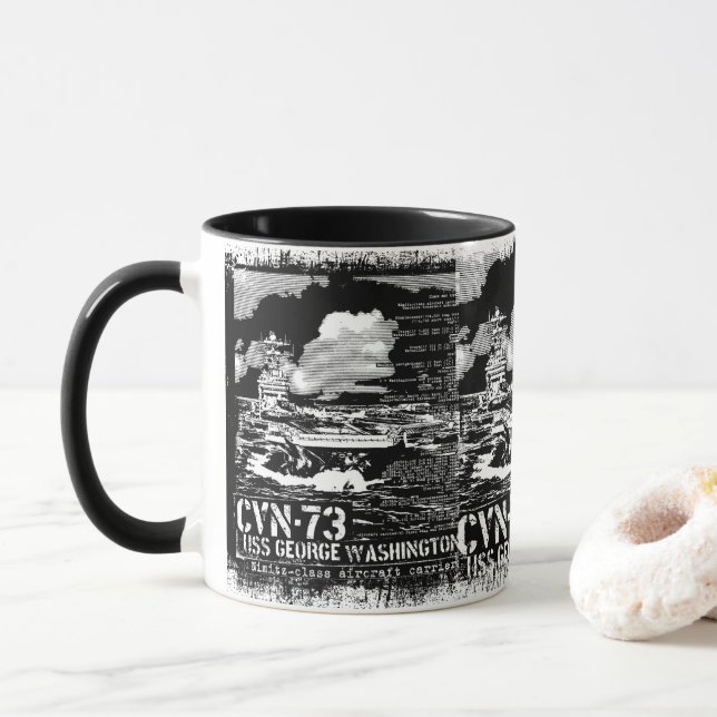 Aircraft carrier George Washington Mug (With Donut)