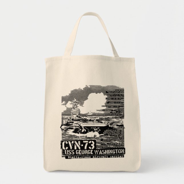 Aircraft carrier George Washington Tote Bag (Front)
