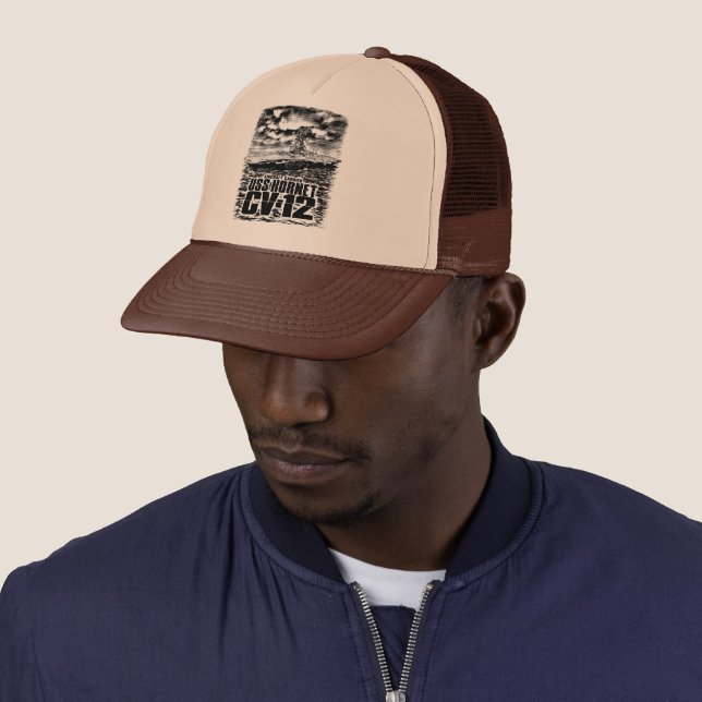 Aircraft carrier Hornet Trucker Hat (In Situ)