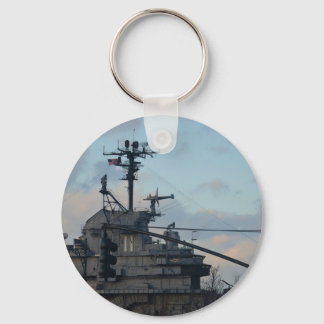 Aircraft Carrier In New York Key Ring