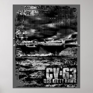 Aircraft carrier Kitty Hawk Poster