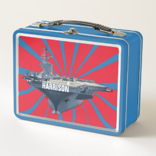 Aircraft Carrier Metal Lunch Box