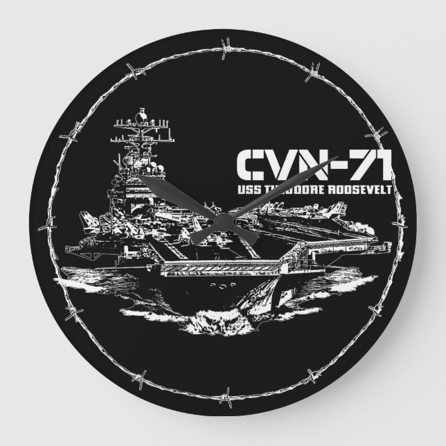 Aircraft carrier Theodore Roosevelt Aif wallclock (Front)