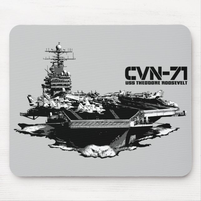 Aircraft carrier Theodore Roosevelt Mousepad (Front)
