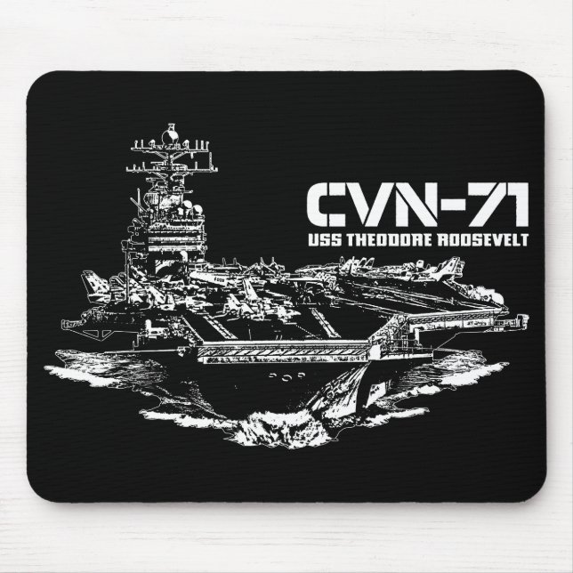 Aircraft carrier Theodore Roosevelt Mousepad (Front)