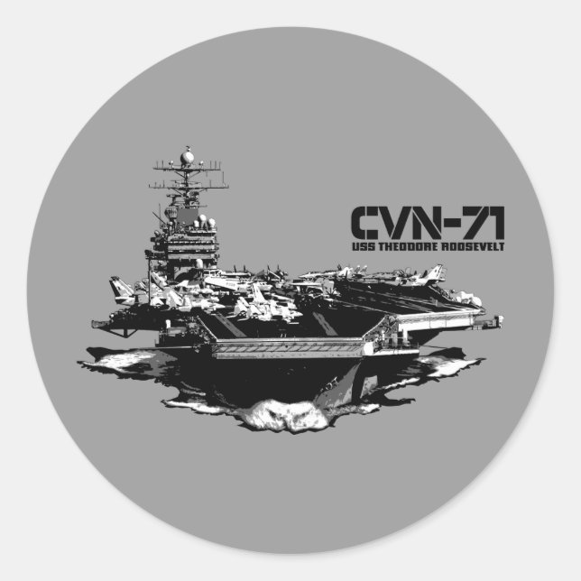 Aircraft carrier Theodore Roosevelt Sticker (Front)