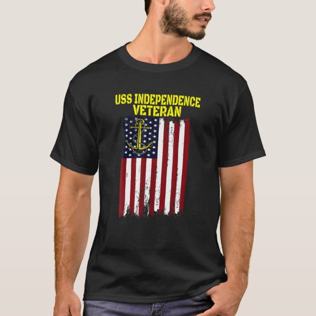 Aircraft Carrier USS Independence CV-62 CVA-62 Vet T-Shirt (Front)