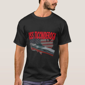 Aircraft Carrier USS Ticonderoga CV-14 Grandpa Dad T-Shirt