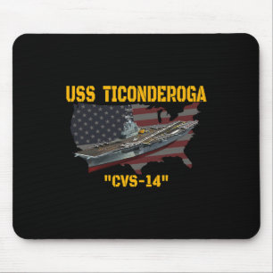 Aircraft Carrier Uss Ticonderoga Cvs-14 Veterans D Mouse Mat