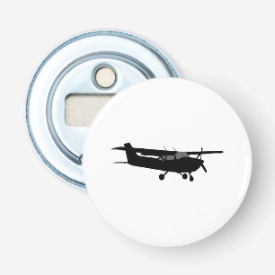 Aircraft Cessna Black Silhouette Flying Decor Bottle Opener