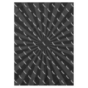 Aircraft Cessna Silhouette Flying Black Sunburst Tablecloth