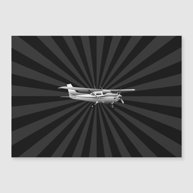 Aircraft Cessna Silhouette Flying Sunburst Decor (Front)