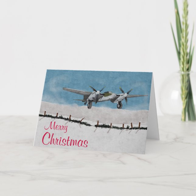 Aircraft Christmas Greetings Card (Front)