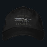 Aircraft Classic Cessna Custom Personalise This Embroidered Hat<br><div class="desc">A custom detailed personalised embroidered Aircraft Cessna Silhouette Flying on for any aviation enthusiast, personalise two text lines with your name, business, saying, top gun and such. Just use short texts or you will see the price of this embroidery go up, there should be plenty of text here to suit...</div>