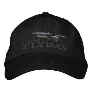 Aircraft Classic Cessna I'd Rather Be Flying Embroidered Hat