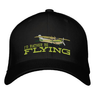Aircraft Classic Cessna I'd Rather Be Flying Embroidered Hat