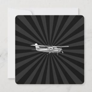 Aircraft Classic Cessna Silhouette Flying Burst
