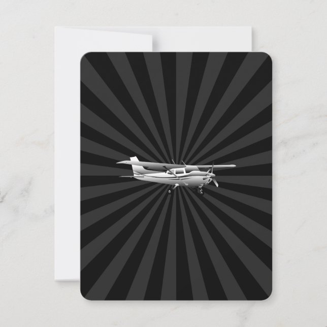 Aircraft Classic Cessna Silhouette Flying Burst (Front)
