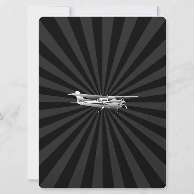 Aircraft Classic Cessna Silhouette Flying Burst (Front)