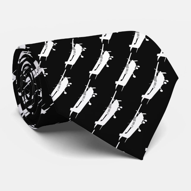 Aircraft Classic Cessna Silhouette Flying Tie (Rolled)