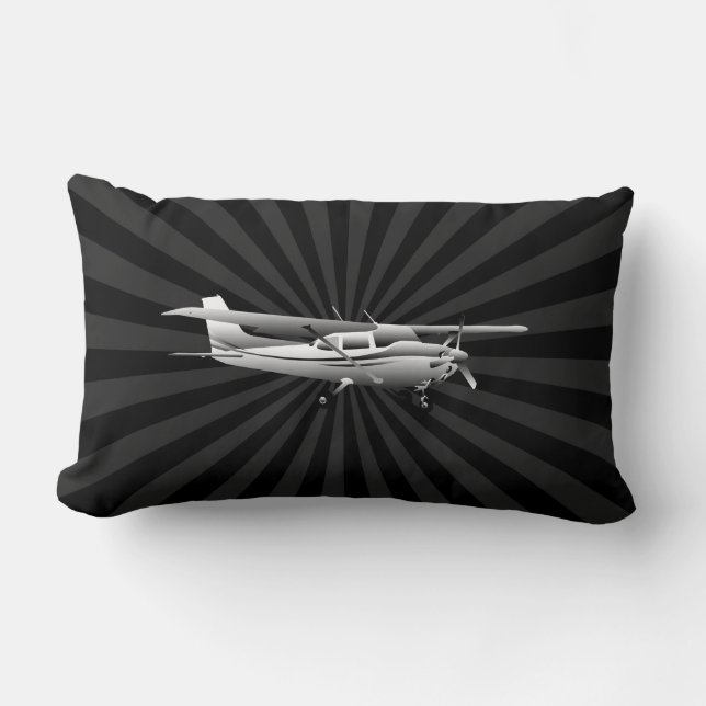 Aircraft Classic Cessna Silhouette Sunburst Lumbar Cushion (Front)