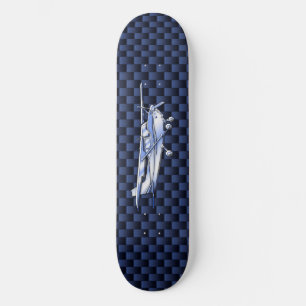 Aircraft Classic Chrome Cessna Flying Carbon Fibre Skateboard
