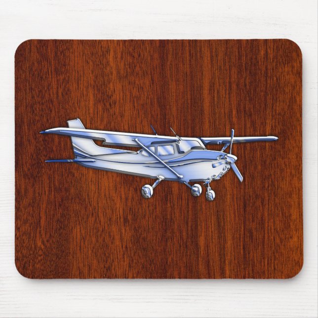Aircraft Classic Chrome Cessna Flying Mahogany Mouse Mat (Front)