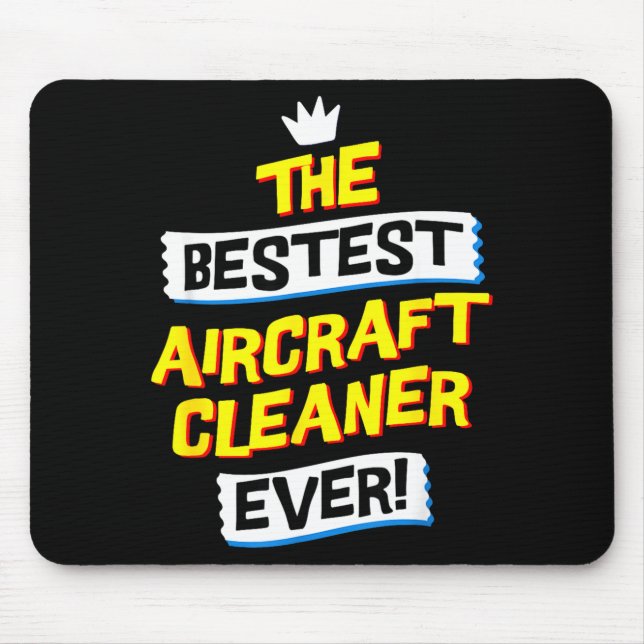 Aircraft Cleaner, Funny Job Occupation  Mouse Mat (Front)