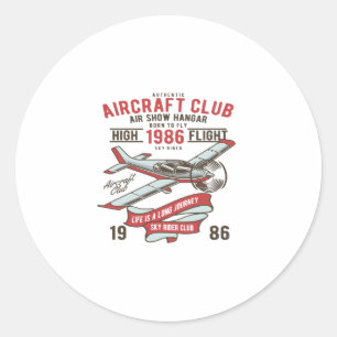 Aircraft Club Classic Round Sticker