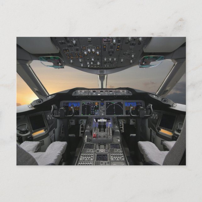 Aircraft cockpit postcard (Front)