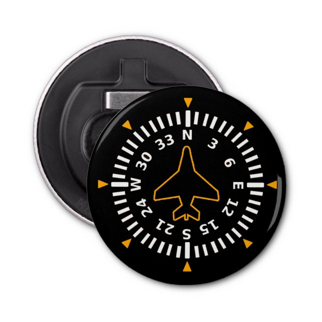 Aircraft Compass Flight Instrument  Bottle Opener (Front)