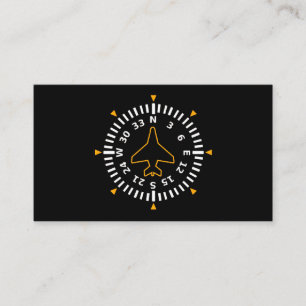 Aircraft Compass Flight Instrument Business Card