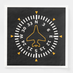 Aircraft Compass Flight Instrument Napkin
