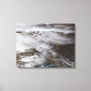 Aircraft dissipation trails canvas print