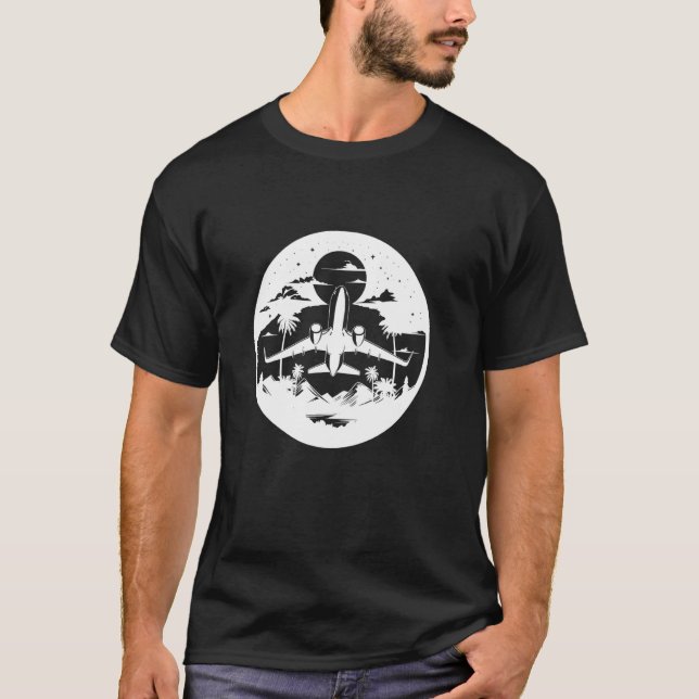 Aircraft Drawing Plane Spotter Jet aircrafts T-Shirt (Front)