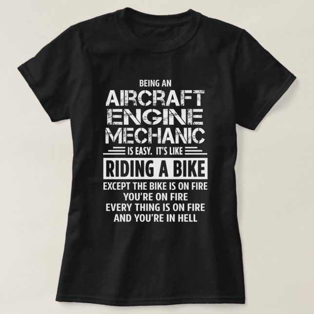 Aircraft Engine Mechanic T-Shirt (Design Front)