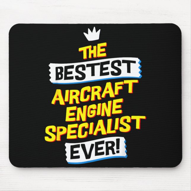 Aircraft Engine Specialist, Funny Job Occupation  Mouse Mat (Front)