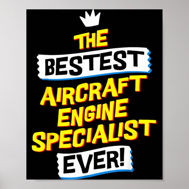 Aircraft Engine Specialist, Funny Job Occupation  Poster (Front)