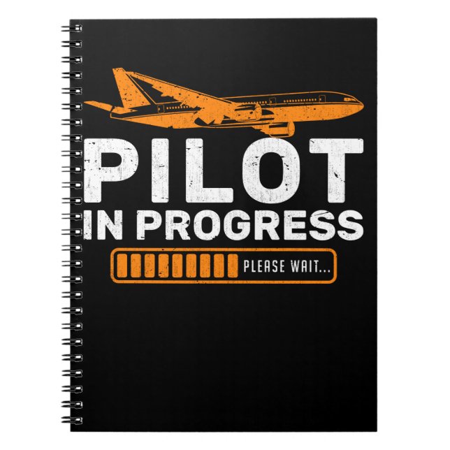 Aircraft Fun Aeroplane Funny Pilot Loading Notebook (Front)