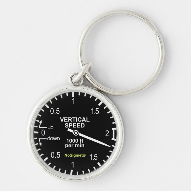 Aircraft instrument keyholder: "Variometer" Key Ring (Front)