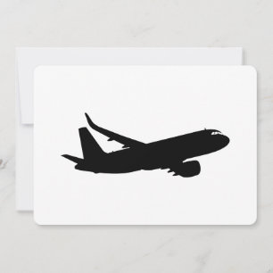 Aircraft Jet Liner Black Silhouette to customise