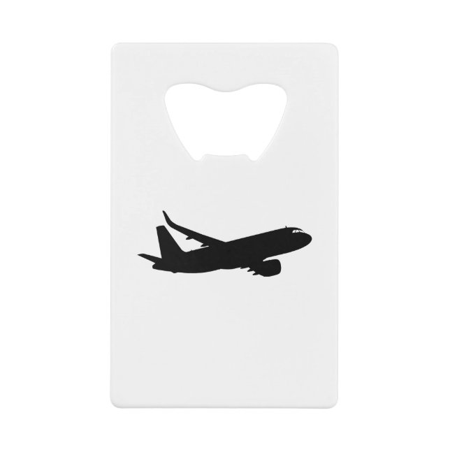Aircraft Jet Liner Black Silhouette to customise (Front)