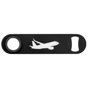 Aircraft Jet Liner Silhouette Flying Black Decor
