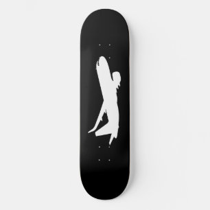 Aircraft Jet Liner Silhouette Flying Black Decor Skateboard