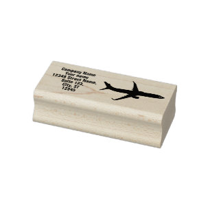 Aircraft Jet Pilot Flying Silhouette Your Text Rubber Stamp